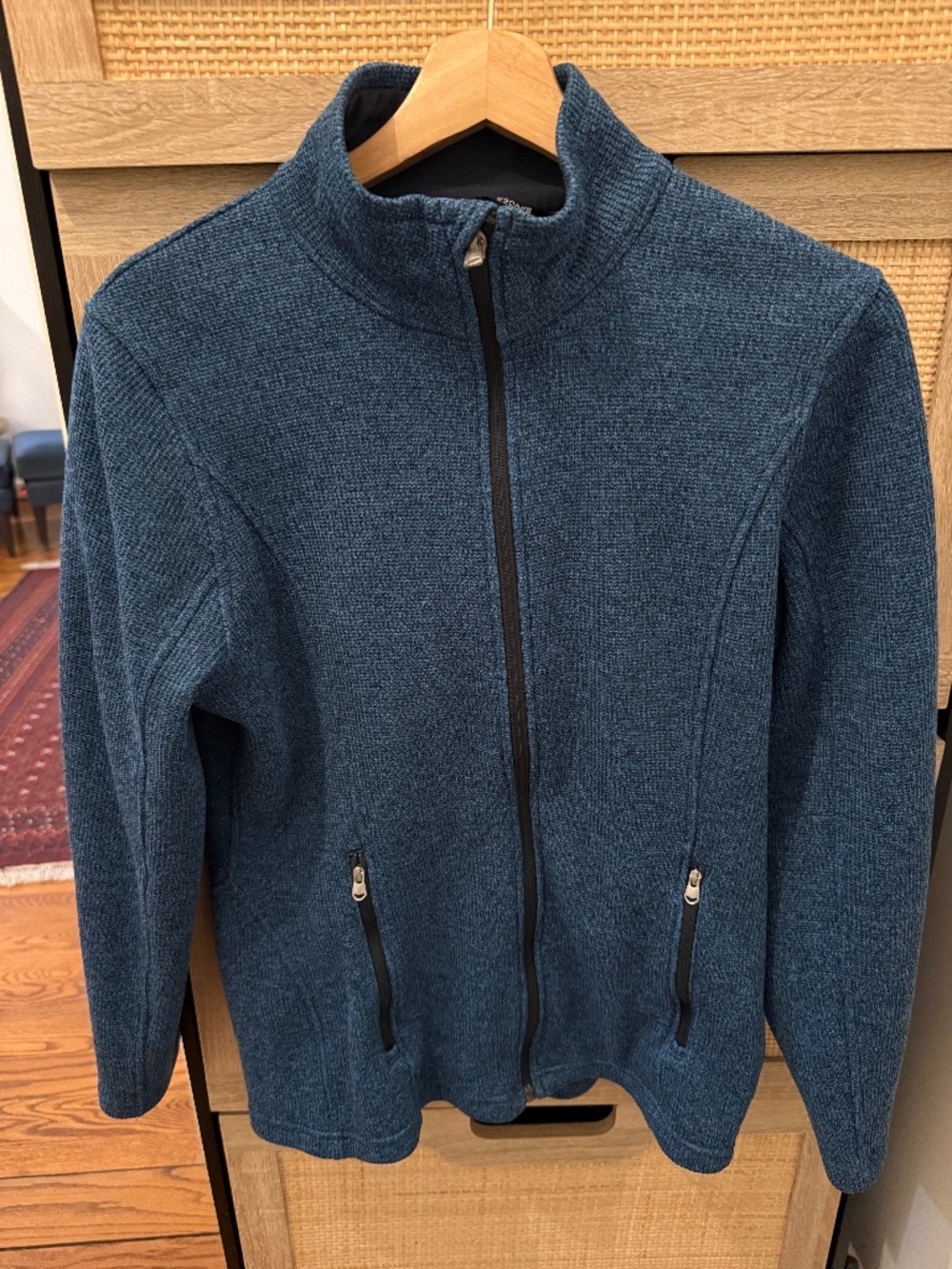 Spyder Women’s Bandita Fleece Jacket, Heather Blue, Full Zip, Zip Pockets